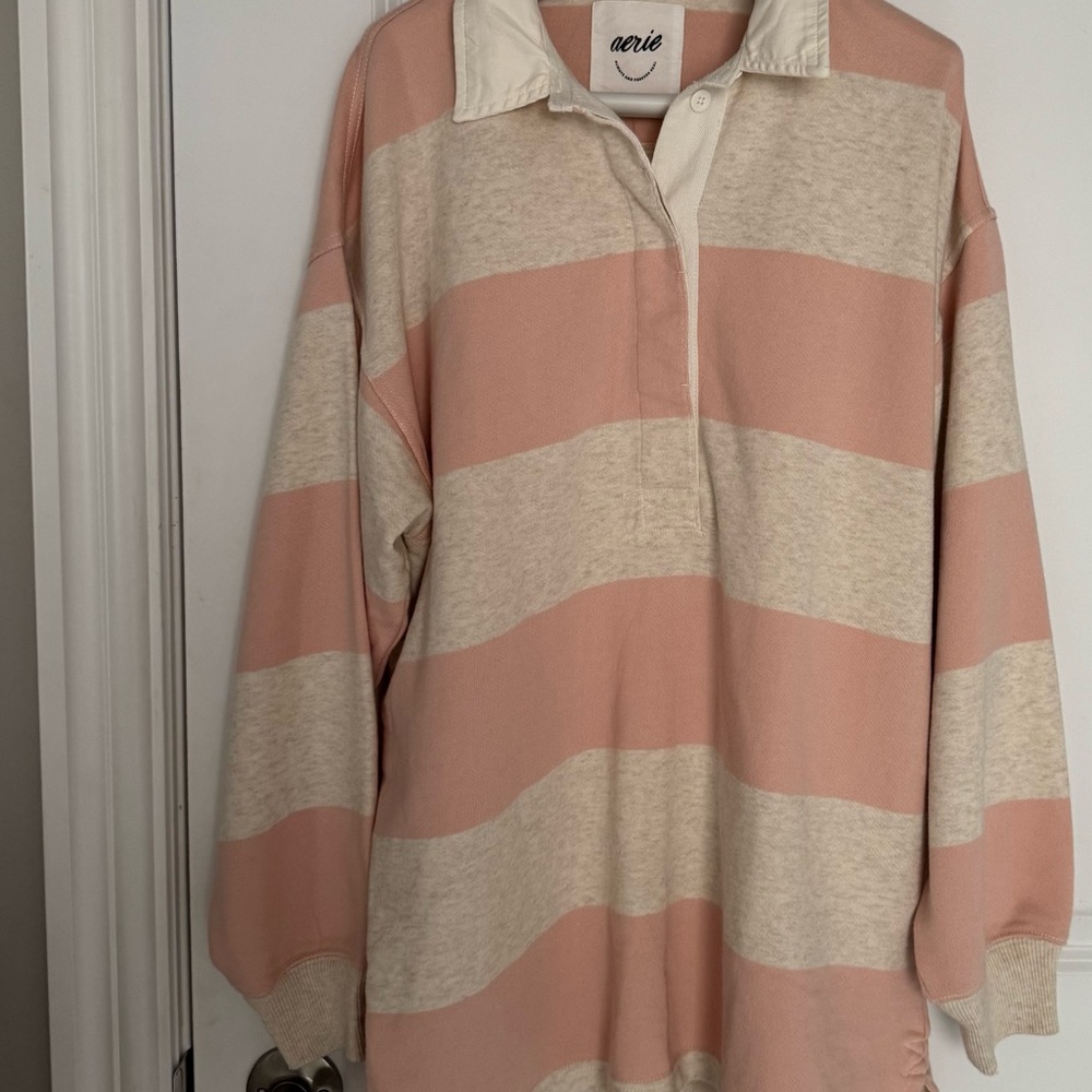 Aerie Prep Rally Rugby Sweatshirt size XS - Picture 5 of 8